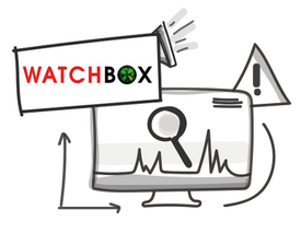 Bildschirm mit Watchbox Logo